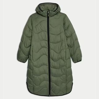 long green waterproof coat