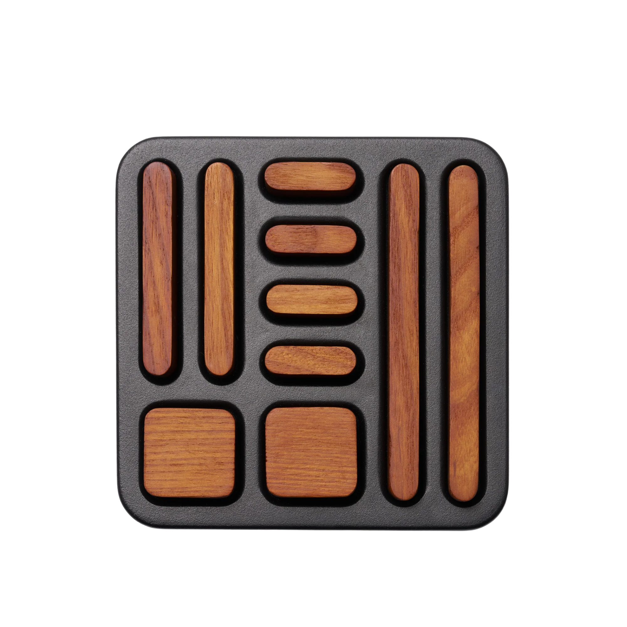 a set of wood magnets