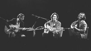 John McLaughlin onstage with friends Al Di Meola (left) and Paco de Lucia (right)