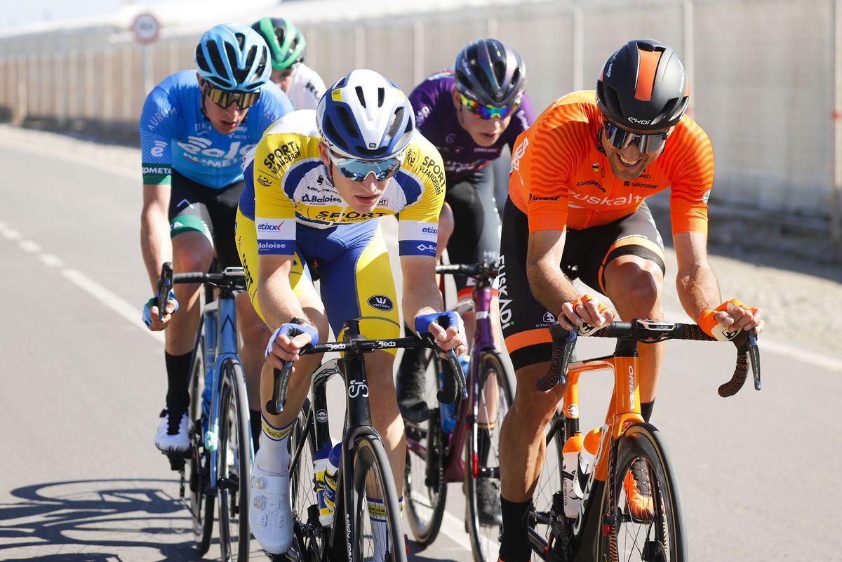 Cycling: XXXIV Clasica de Almer&Atilde;&shy;a / XXXIV Almeria&Acirc;&acute;s Classic /
Breakaway / Escapada / MOLENAAR, Alex (NED) GHYS, Robbe (BEL) MATE, Luis A. (ESP) LAZKANO, Oier (ESP) BAIS, Davide (ITA)
Puebla de Vicar - Roquetas de Mar (183 km) 14-02-2021/
XXXIV Clasica de Almer&Atilde;&shy;a /
Luis Angel Gomez
&Acirc;&copy;PHOTOGOMEZSPORT2021