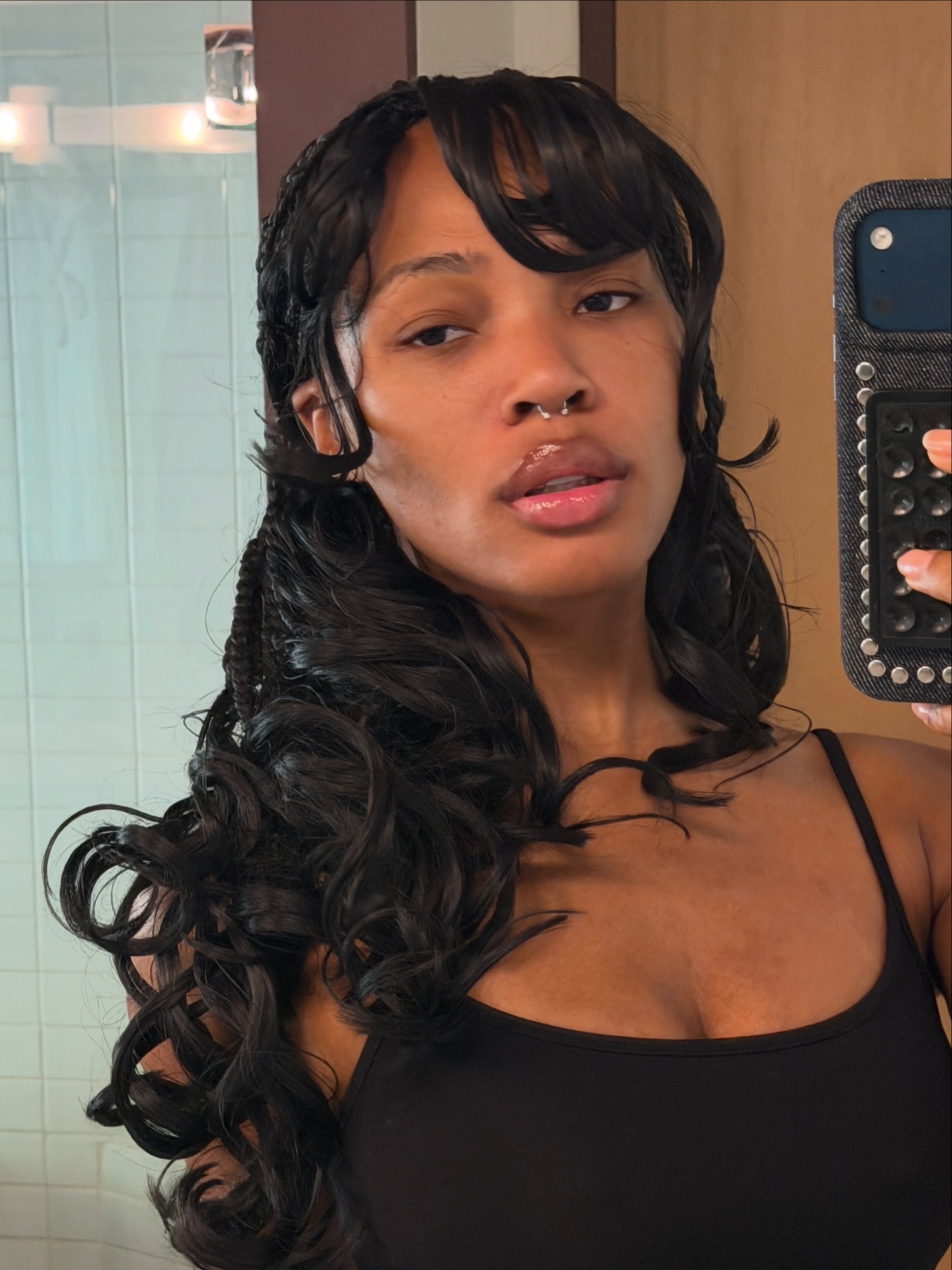 Quenlin Blackwell with bangs.
