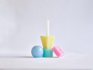 Deconstructed first edition Re-Or interchangeable candle in Percy Pastel