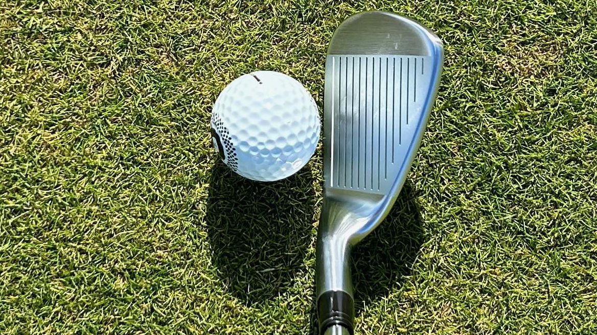 Photo of the Ram Axial Forged pitching wedge from address