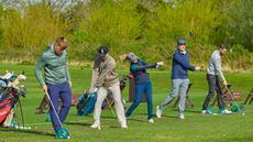 Golfers on the range