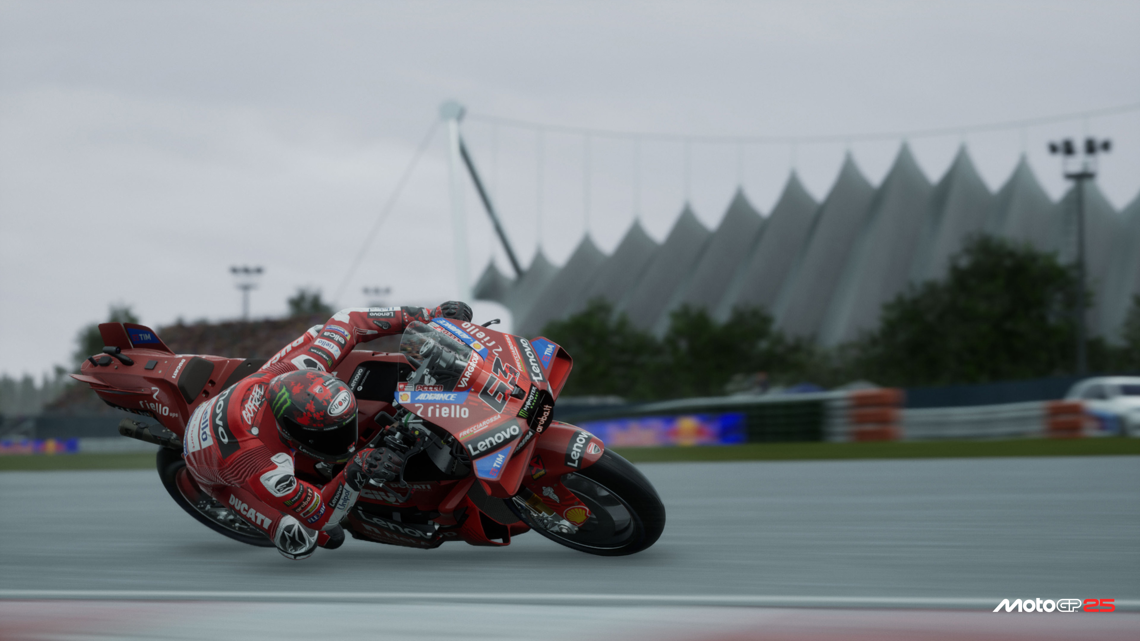 A promotional shot of a race in MotoGP 25.
