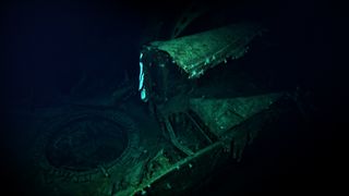 A photo of the found Kaga vessel