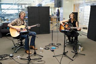 Peter Stroud (left) and Sheryl Crow