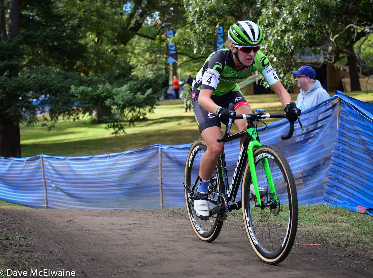 Kaitie Antonneau (Cannondale) riding to a top ten finish