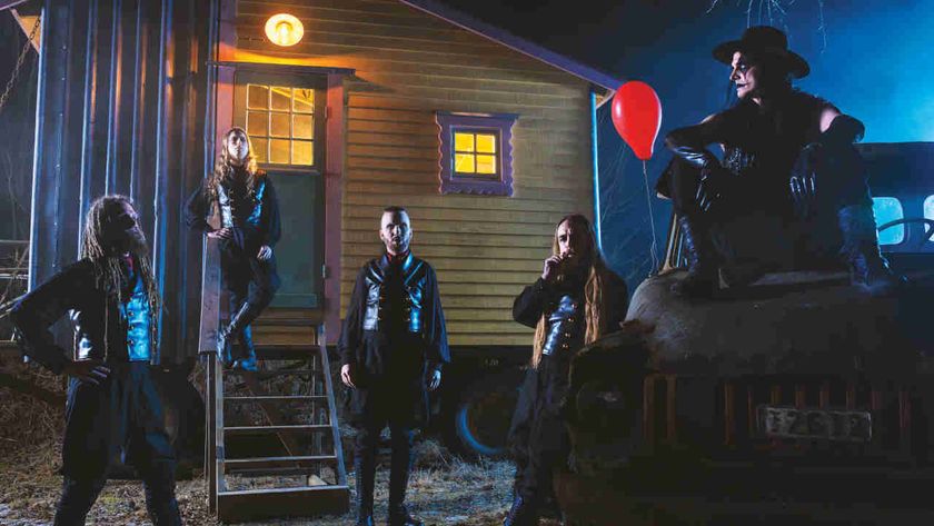 Avatar posing for a photograph in a forest