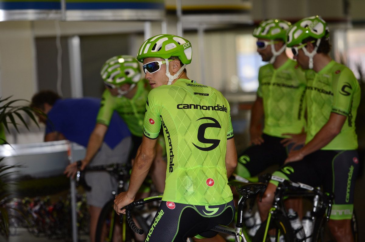 The Cannondale riders pre-ride