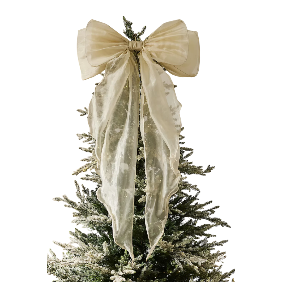 Anthropologie, Organza Bow Tree Topper