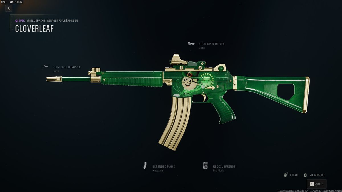 The Cloverleaf AMES 85 blueprint is the end reward for the Clover Craze event in Black Ops 6.