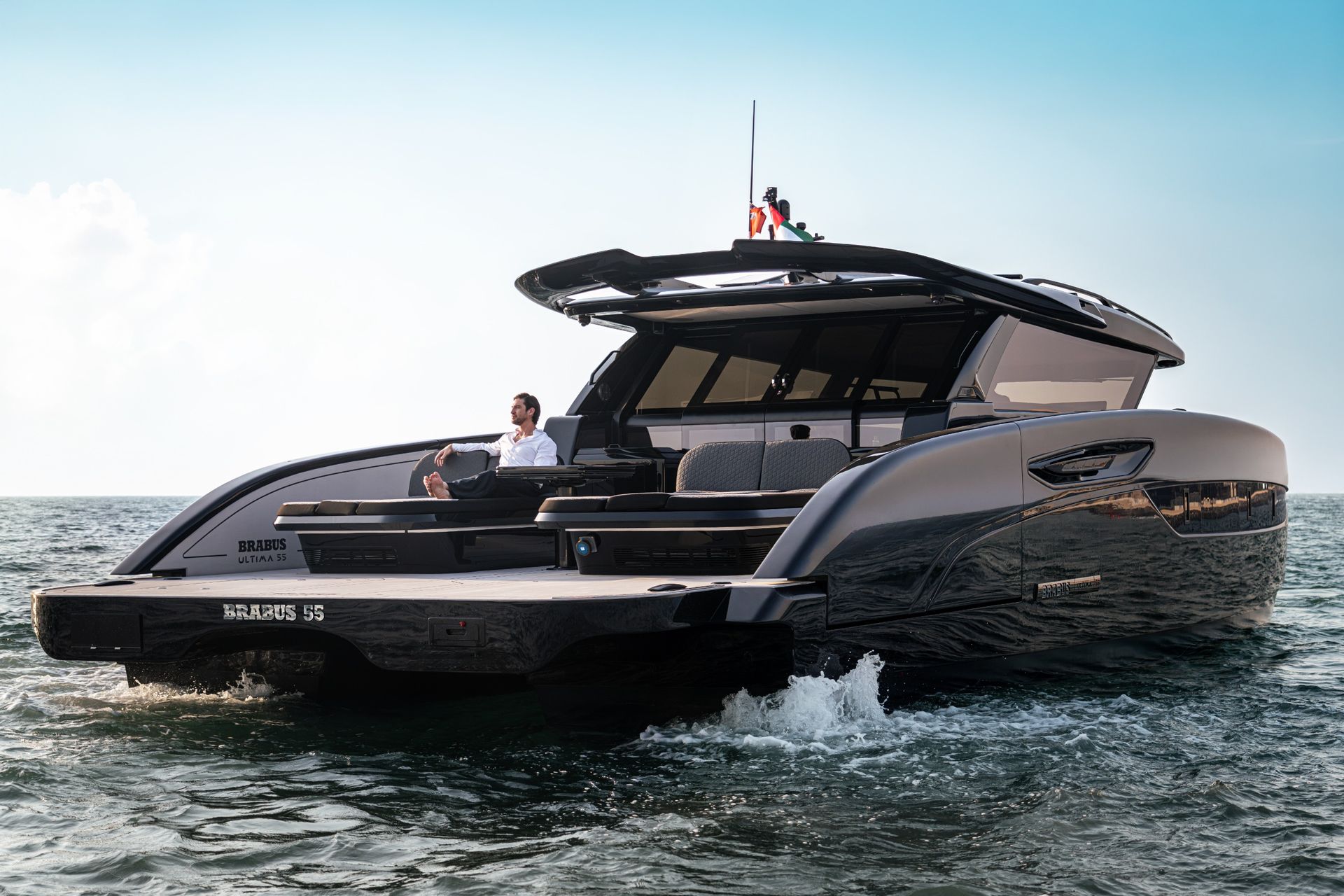 On deck on the Sunreef Brabus Ultima 55