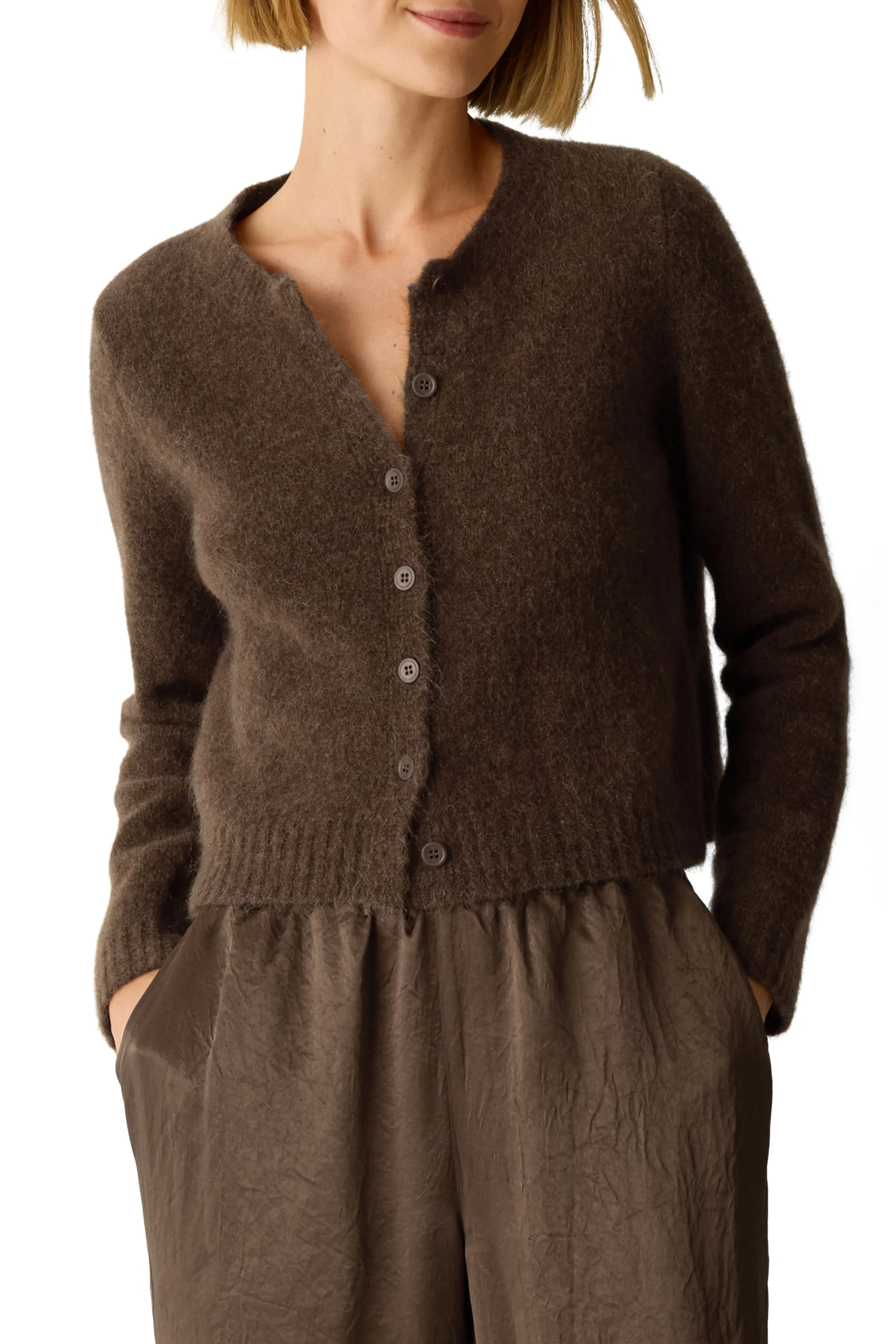 Eileen Fisher, Crewneck Cardigan