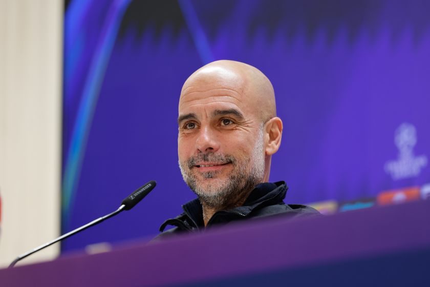 MADRID, SPAIN - DECEMBER 09: Pep Guardiola, head coach of Manchester City, attends his press conference ahead of their UEFA Champions League 2025/26 match against Real Madrid CF at Bernabeu stadium on December 09, 2025, in Madrid, Spain. (Photo By Dennis Agyeman/Europa Press via Getty Images)