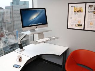 The perfect standing desk for people who aren't sure if they want a standing desk