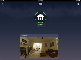 Nest Cam's main interface includes a live preview of each connected camera.