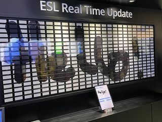 Solum's electronic shelf label 'Real Time Update' wall.