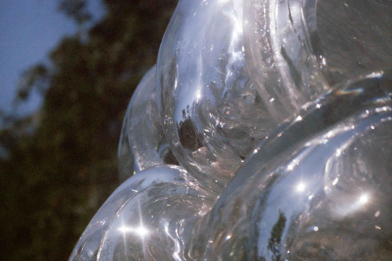Glass and steel sculpture at Ruinart in Reims, France