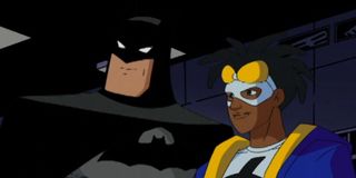 Batman with Static in one of his many team-ups with Static Shock