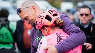 Magnus Backstedt hugs his daughter