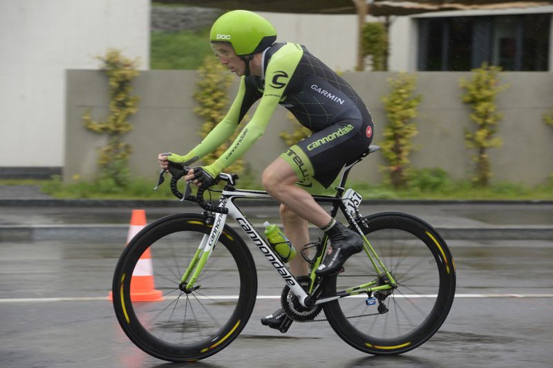 Dan Martin (Cannondale-Garmin) opted for a road bike in the time trial