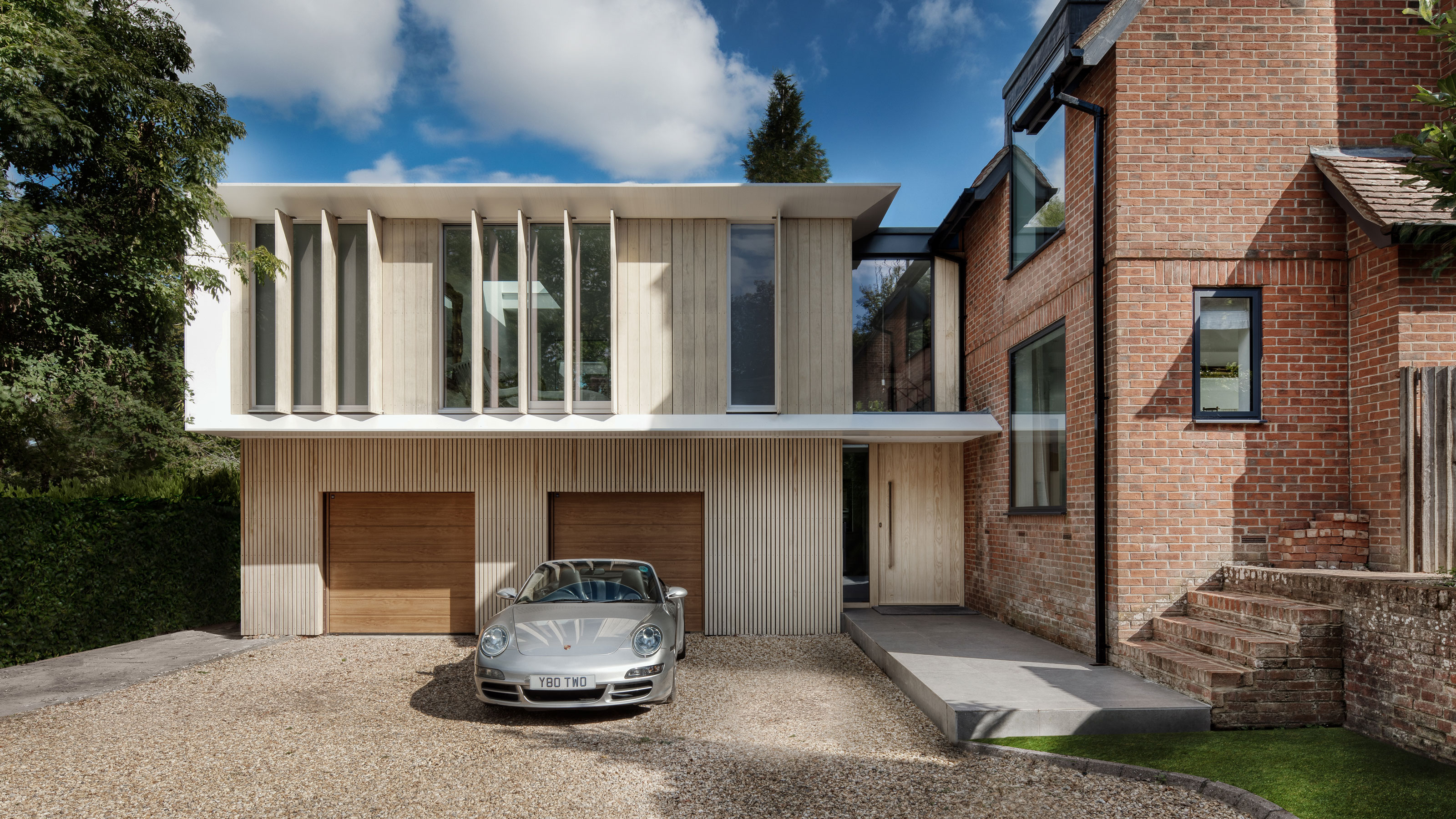 contemporary extension over double garage