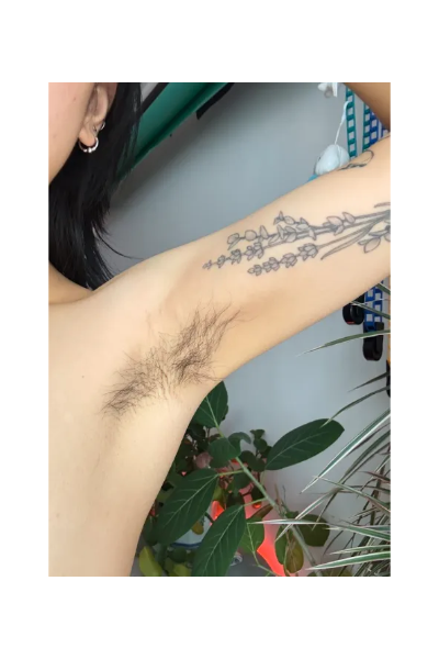 Belle Z., a ‘Marie Claire’ tester, tests the Currentbody Laser Hair Removal Device