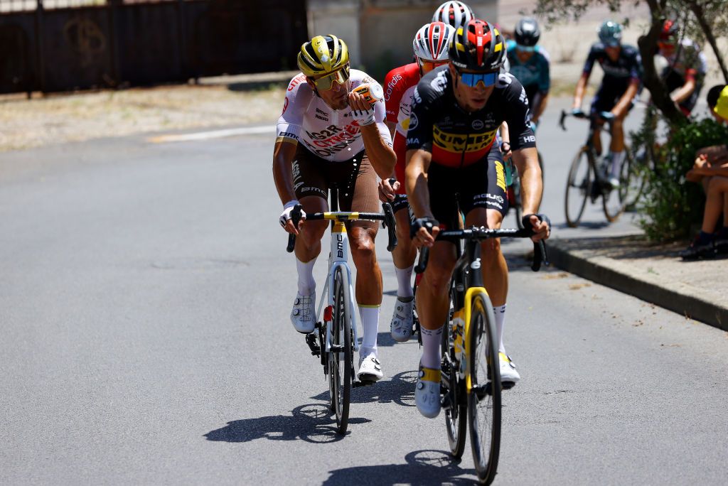 MALAUCENE FRANCE JULY 07 Greg Van Avermaet of Belgium and AG2R Citron Team refreshment in the chase group during the 108th Tour de France 2021 Stage 11 a 1989km km stage from Sorgues to Malaucne LeTour TDF2021 on July 07 2021 in Malaucene France Photo by Tim de WaeleGetty Images