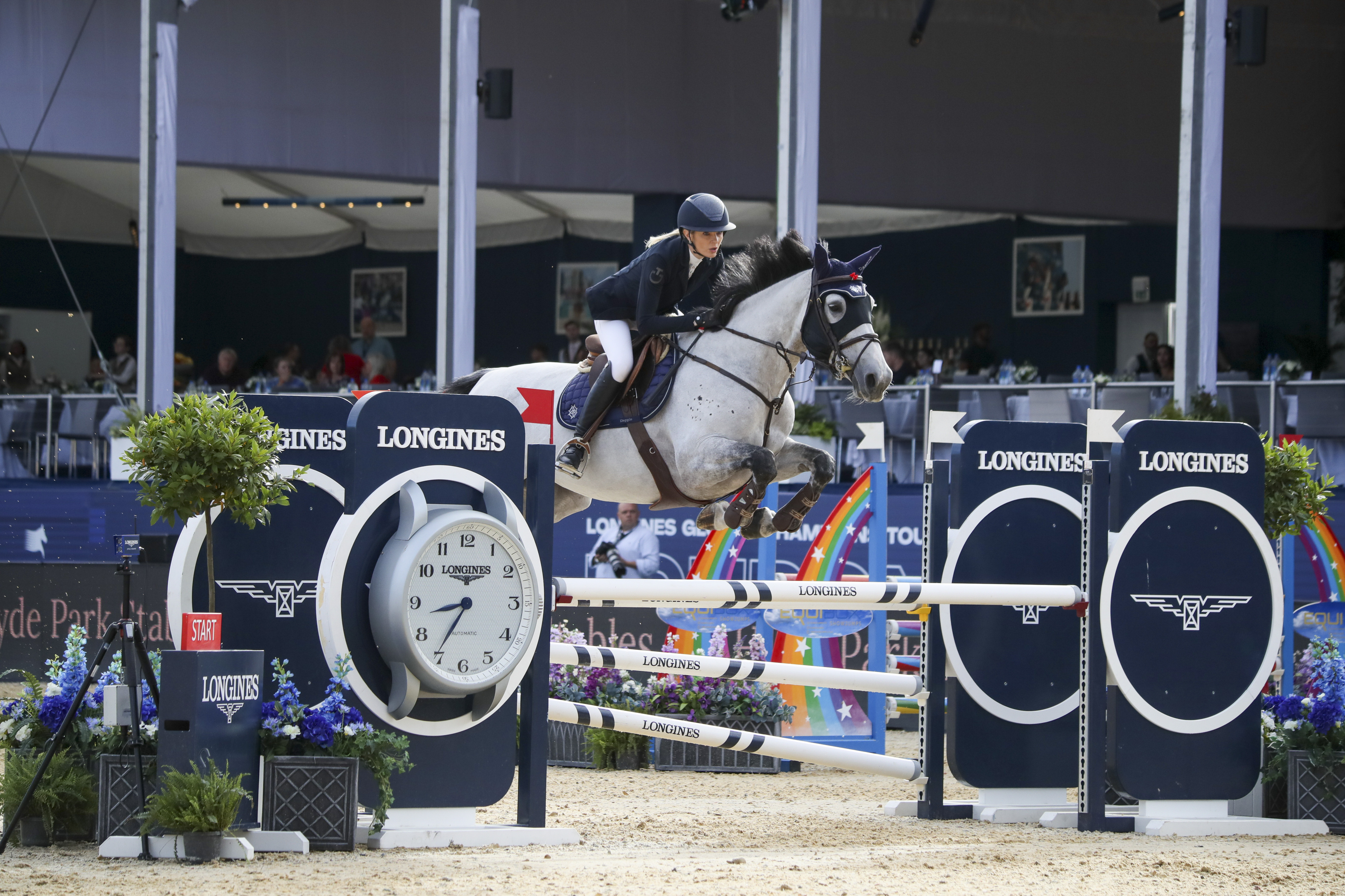 Aisling Byrne and Wellview Lucy winning at the London LGCT
