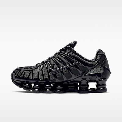 Nike Shox Tl Women's Shoes - Black/metallic Hematite/max Orange/black - Size 5