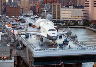 Space Shuttle Enterprise Before Being Covered