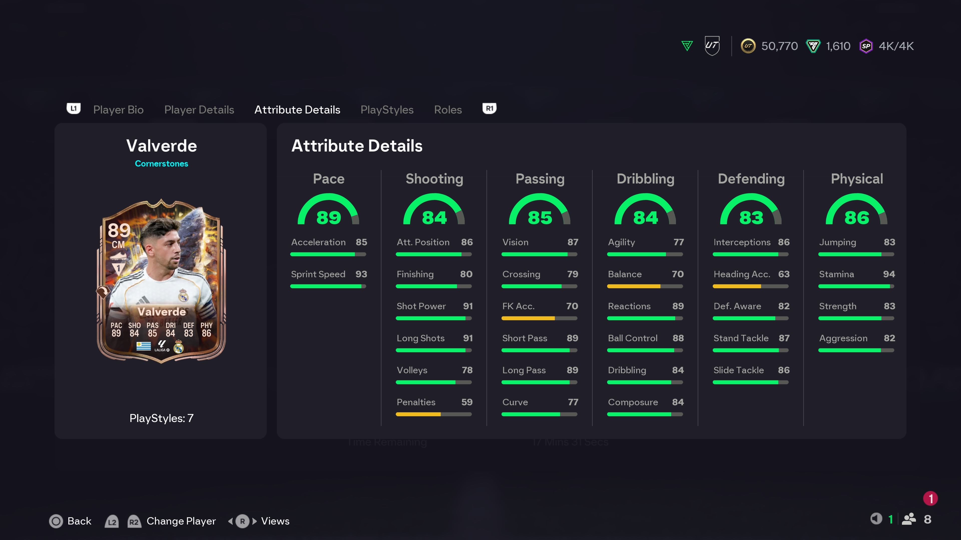 Federico Valverde gets a new card in FC 26 Cornerstones Team 1