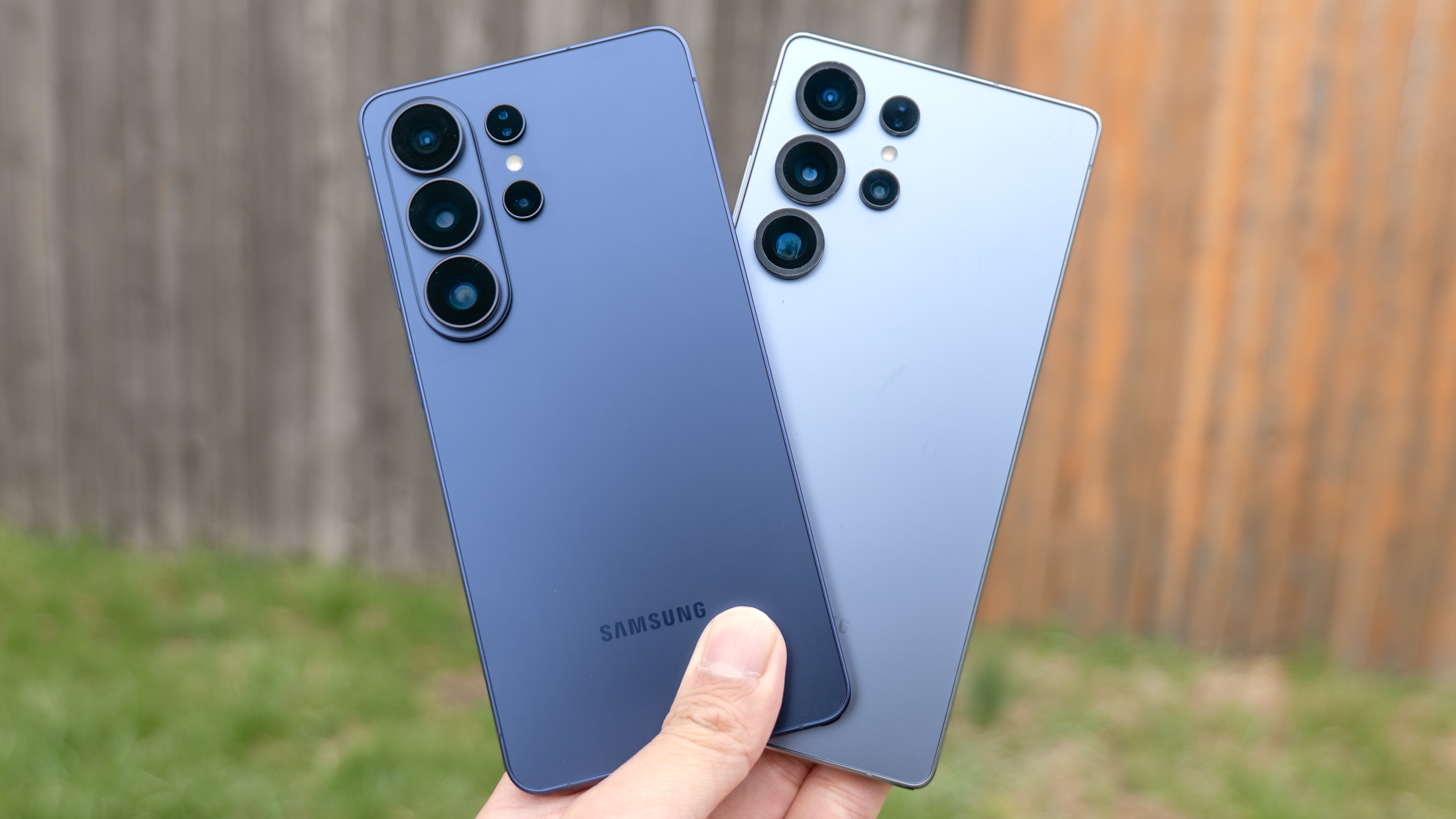 Galaxy S26 Ultra vs Galaxy S25 Ultra held in the hand.