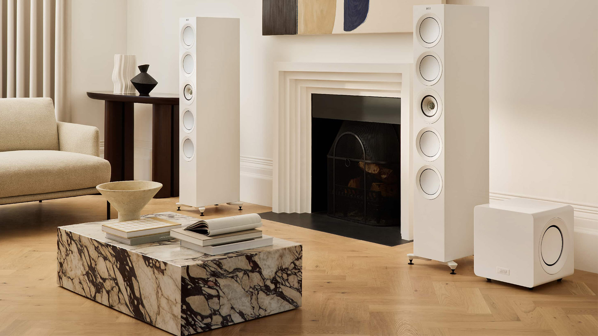 The KEF KC92 in a living room