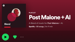 Spotify shared post malone playlist screenshot