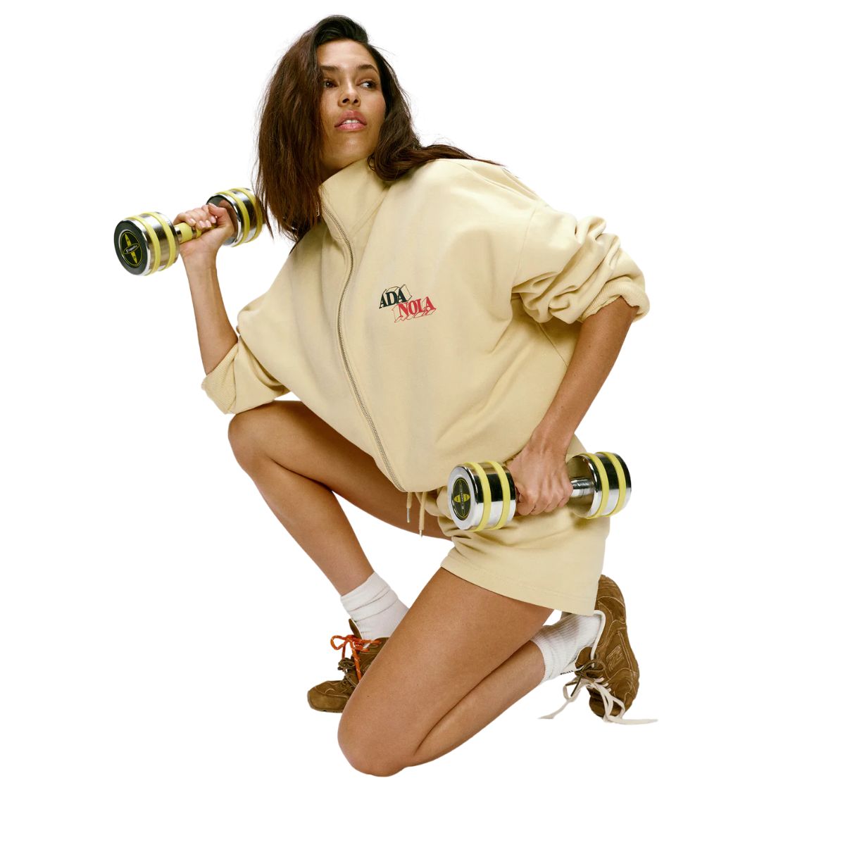 Adanola Sports Play Oversized Funnel Full Zip Sweatshirt
