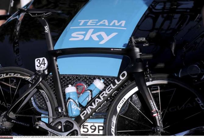 Team Sky display their kit at the People's Choice Classic