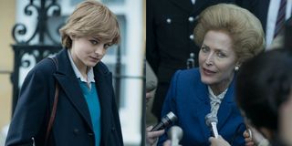 Emma Corrin and Gillian Anderson in The Crown