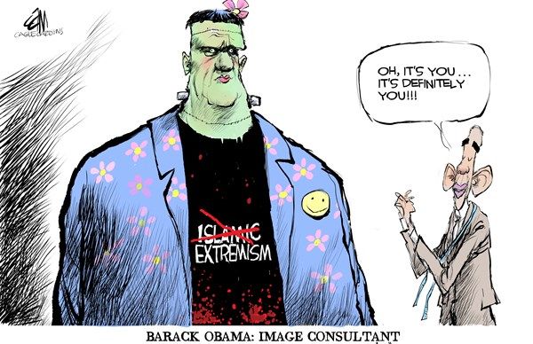 
Obama cartoon World Islamic Extremism