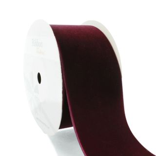 roll of burgundy velvet ribbon