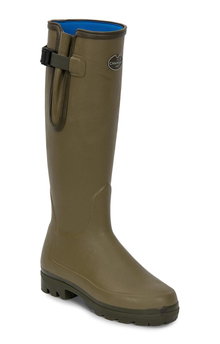 Ladies Le Chameau Vierzonord Neoprene Gusset Wellies Black
