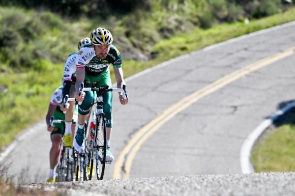 Andrew Bajadali leads a group on one of the twisty climbs