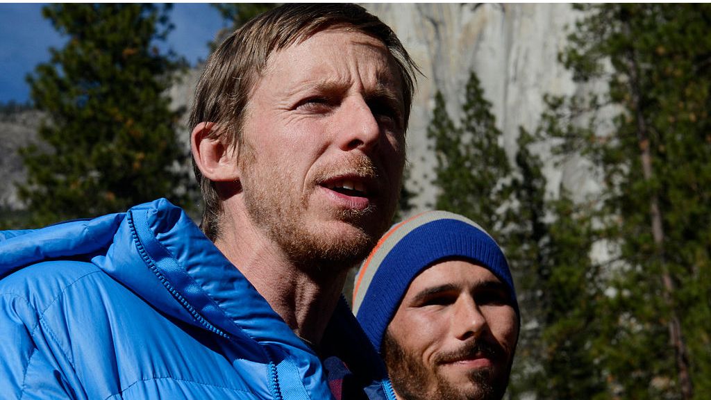 Tommy Caldwell and Kevin Jorgeson after their historic Dawn Wall climb in 2015