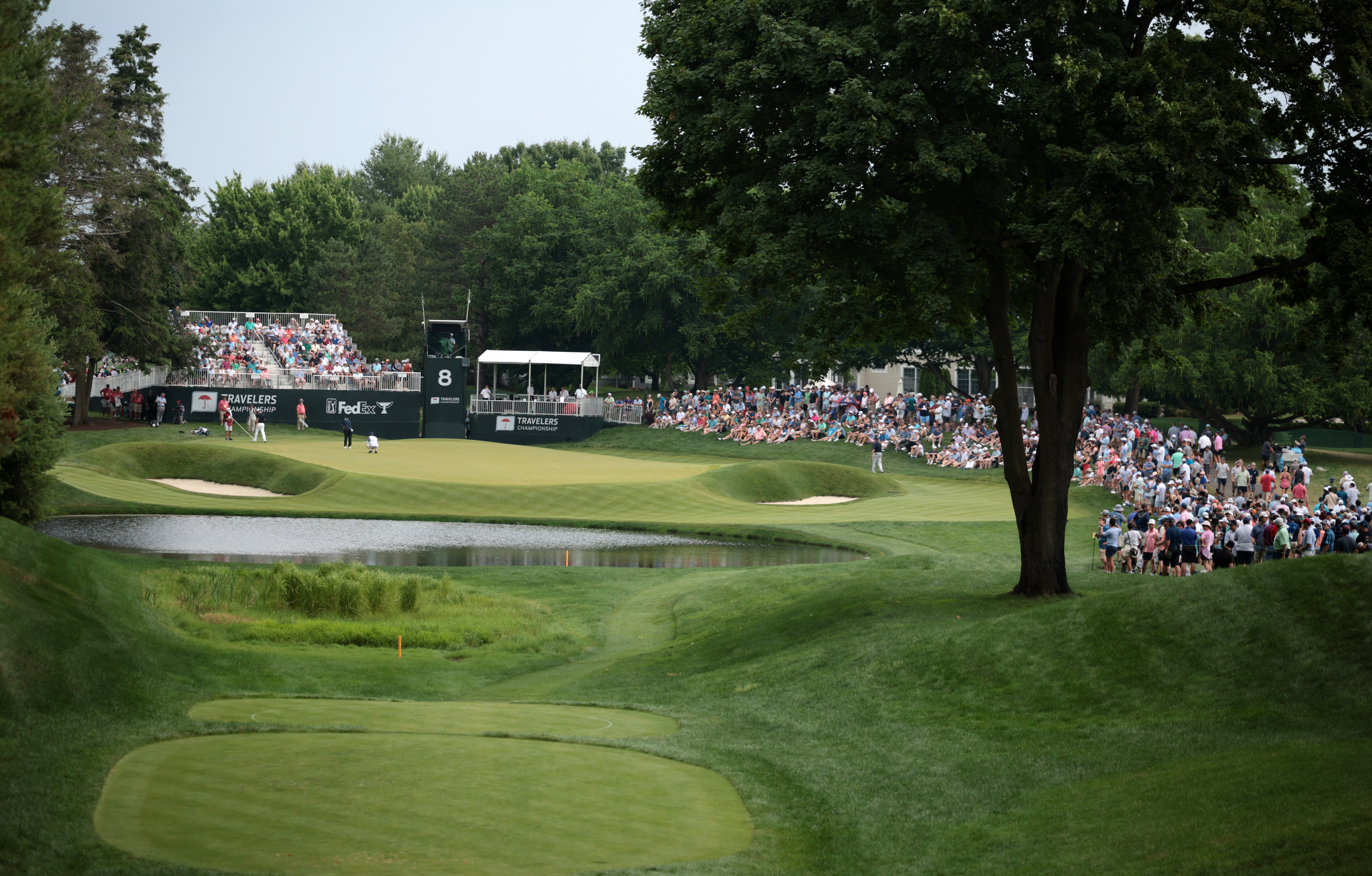 A general shot of the 17th hole at TPC River Highlands