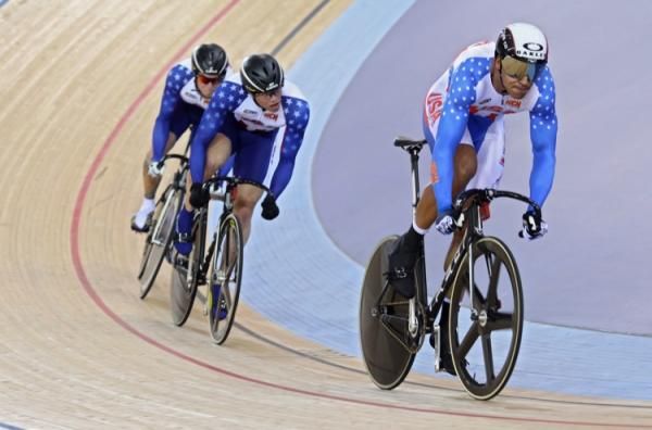 The USA on the team sprint qualifying run