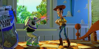 Buzz Lightyear and Woody in Toy Story