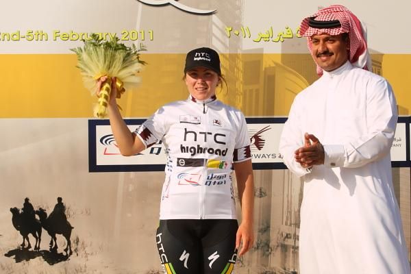 The Young Rider competition leader, after placing second on the stage, is Chloe Hosking (HTC-HighRoad)