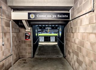 A concourse at St Mirren's SMiSA Stadium, October 2024