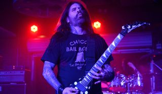 Phil Demmel performs onstage with Machine Head at Lucky Strike Live on January 22, 2016 in Hollywood, California